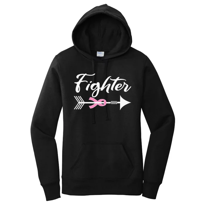 Funny Breast Cancer Fighter Pink Ribbon Women's Pullover Hoodie