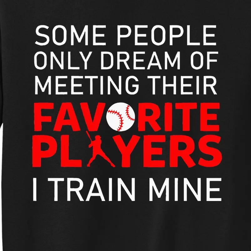 Funny Baseball Coach Trainer Bat And Ball Sports Lover Quote Tall Sweatshirt