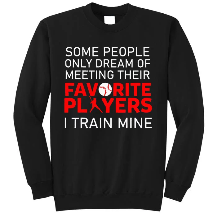 Funny Baseball Coach Trainer Bat And Ball Sports Lover Quote Tall Sweatshirt