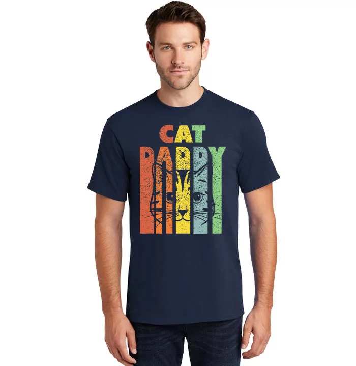 Funny Best Cat Daddys Kitten Daddy The Catfather Cat Daddy Tall T-Shirt