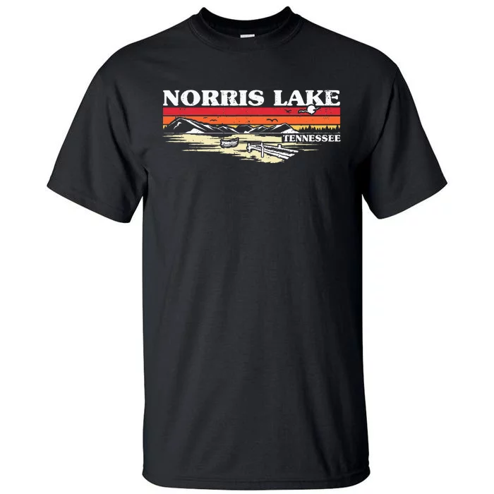 Fishing Boating Camping Lake Vacation Norris Lake Tall T-Shirt