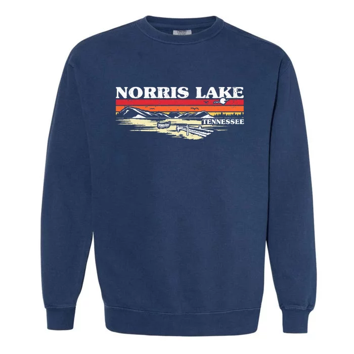 Fishing Boating Camping Lake Vacation Norris Lake Garment-Dyed Sweatshirt