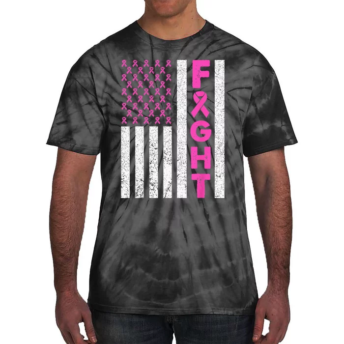 Fight Breast Cancer Kids Breast Cancer Awareness Items Tie-Dye T-Shirt