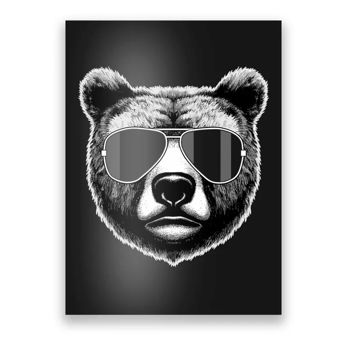 Funny Bear Cool Grizzly Bear Poster