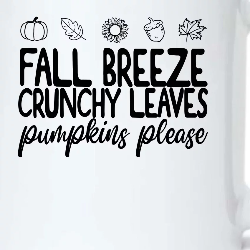 Fall Breeze Crunchy Leaves Pumpkins Please Black Color Changing Mug