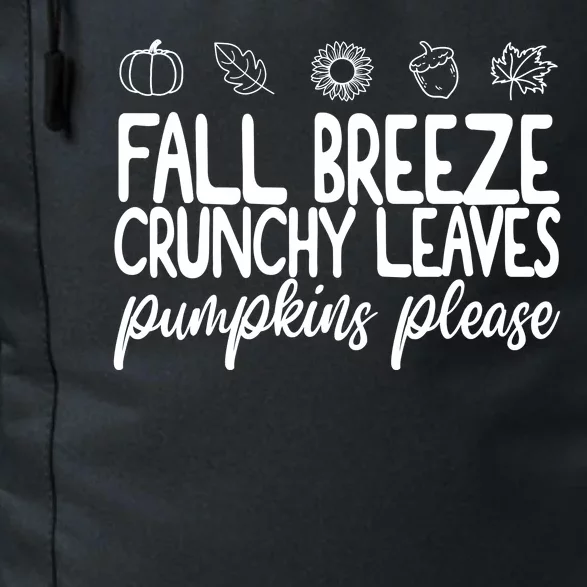 Fall Breeze Crunchy Leaves Pumpkins Please Daily Commute Backpack