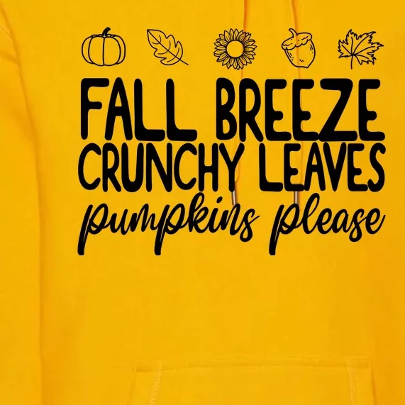 Fall Breeze Crunchy Leaves Pumpkins Please Premium Hoodie