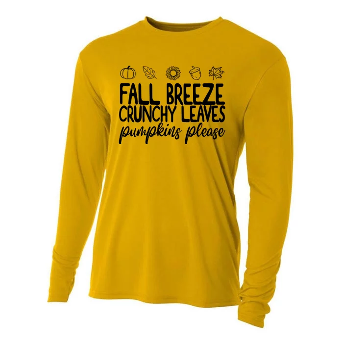 Fall Breeze Crunchy Leaves Pumpkins Please Cooling Performance Long Sleeve Crew