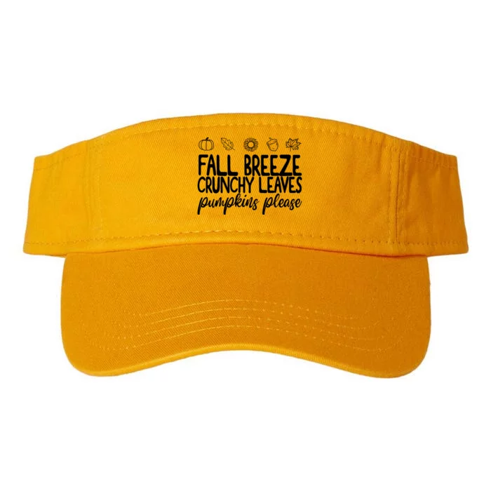 Fall Breeze Crunchy Leaves Pumpkins Please Valucap Bio-Washed Visor