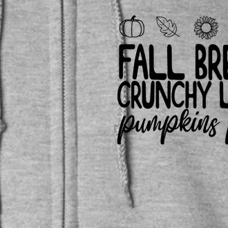 Fall Breeze Crunchy Leaves Pumpkins Please Full Zip Hoodie