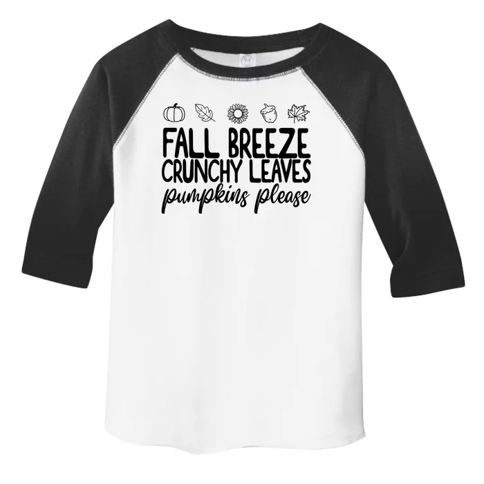 Fall Breeze Crunchy Leaves Pumpkins Please Toddler Fine Jersey T-Shirt