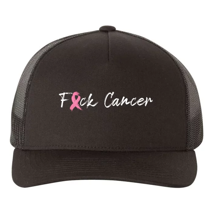 Fuck Breast Cancer | Pink Ribbon Yupoong Adult 5-Panel Trucker Hat