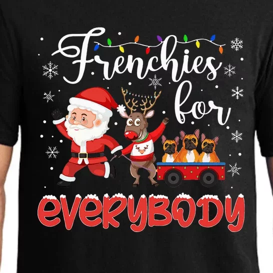 French Bulldog Christmas Frenchies For Everybody Xmas Pajama Set