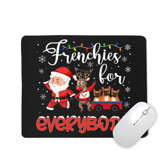 French Bulldog Christmas Frenchies For Everybody Xmas Mousepad