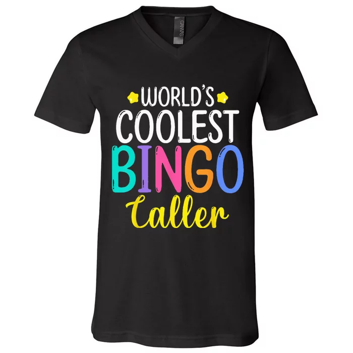 Funny Bingo Caller Gambling Bingo Player Bingo V-Neck T-Shirt