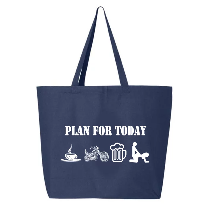 Funny Biker Chopper Motorcycle Plan For Day Gift 25L Jumbo Tote