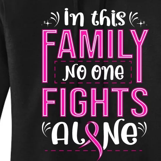 Family Breast Cancer Awareness T Women's Pullover Hoodie