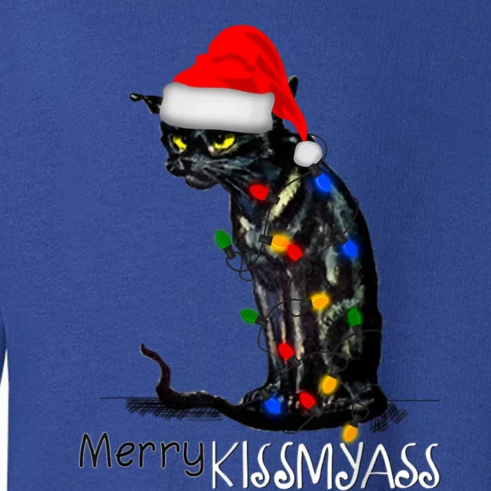 Funny Black Cat Merry Myass Xmas Chritsmas Gift Toddler Sweatshirt