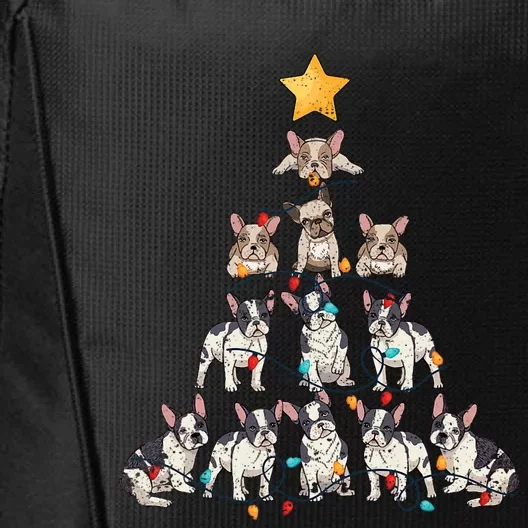 French Bulldog Christmas Tree Frenchie Dog Xmas Pjs Pajamas City Backpack