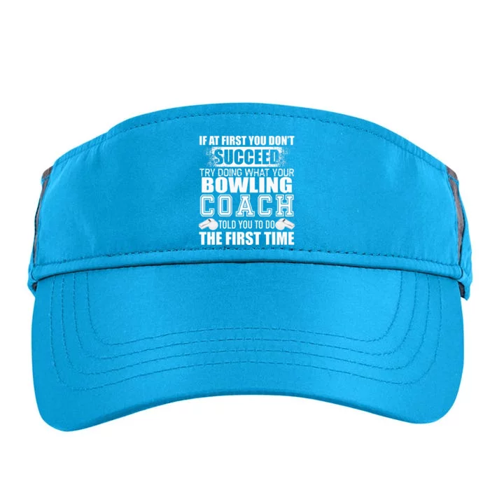 Funny Bowling Coach Thank You Gift For Coaches Adult Drive Performance Visor