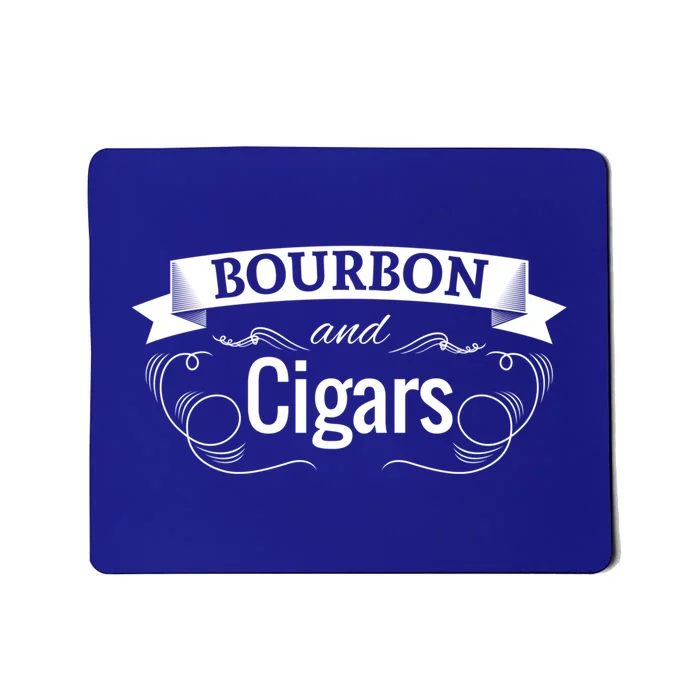 Funny Bourbon Cigar Lover Smoking Whiskey Gift Grandpa Gift Mousepad