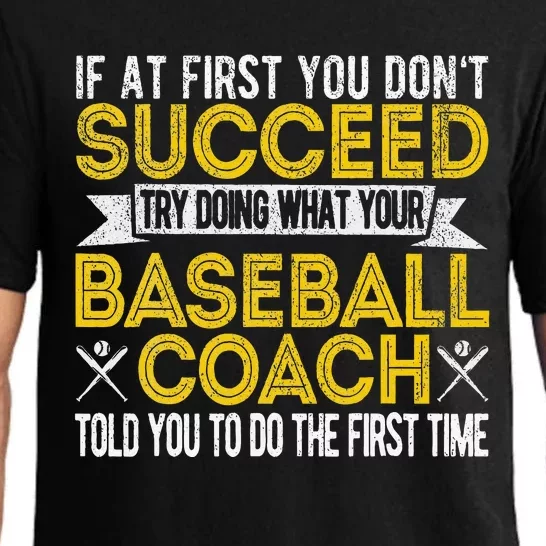 Funny Baseball Coach Baseball Team Coach Retro Pajama Set