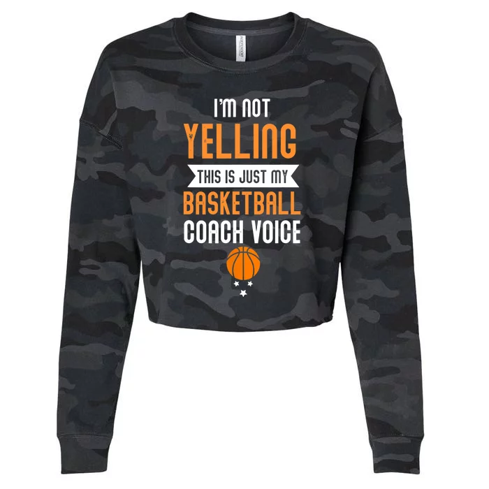 Funny Basketball Coach Voice Cropped Pullover Crew