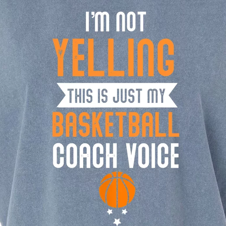 Funny Basketball Coach Voice Garment-Dyed Women's Muscle Tee