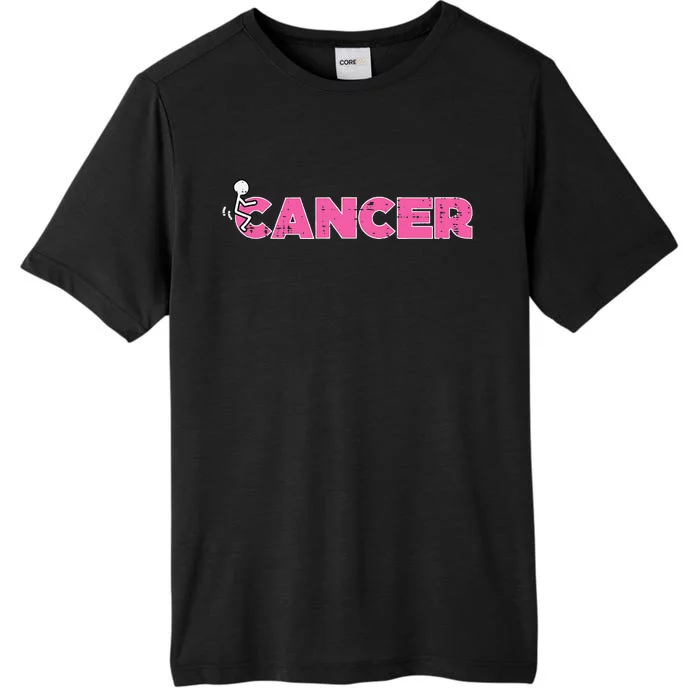 Fuck Breast Cancer Stick Figure Pink Ribbon Awareness ChromaSoft Performance T-Shirt