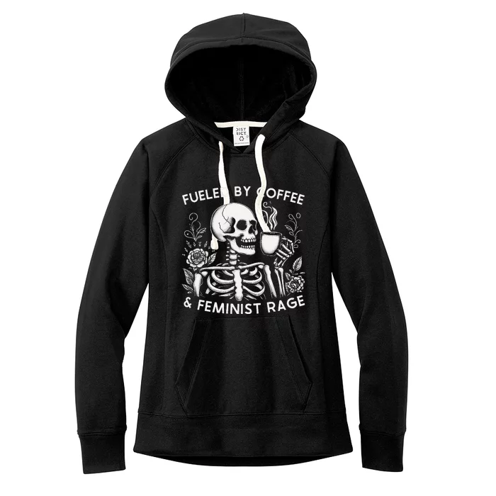 Fueled By Coffee & Feminist Rage Feminism Women's Fleece Hoodie