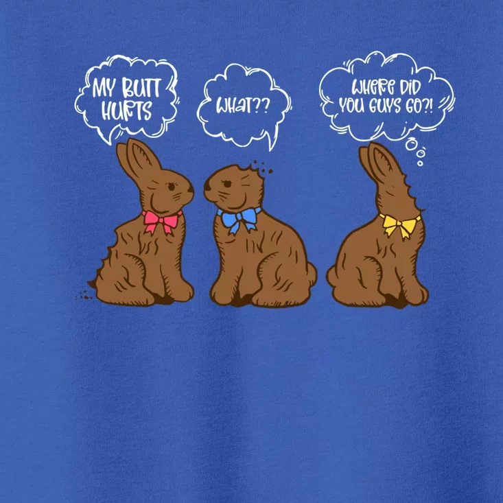 Funny Bitten Chocolate Bunny Easter Where Did You Guys Go Gift Toddler T-Shirt