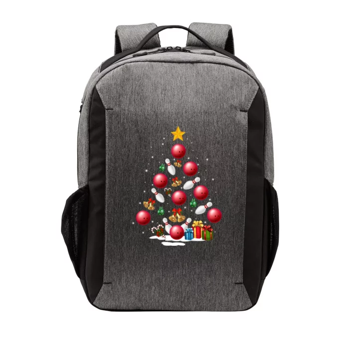 Funny Bowling Christmas Tree Lights Xmas Funny Gift Gift Vector Backpack