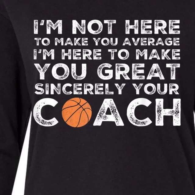 Funny Basketball Coach Basketball Coaching Womens Cotton Relaxed Long Sleeve T-Shirt