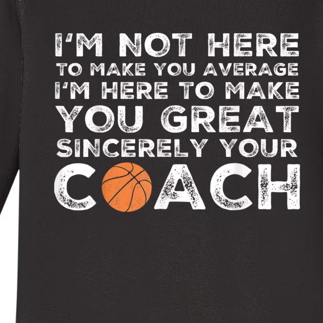 Funny Basketball Coach Basketball Coaching Baby Long Sleeve Bodysuit