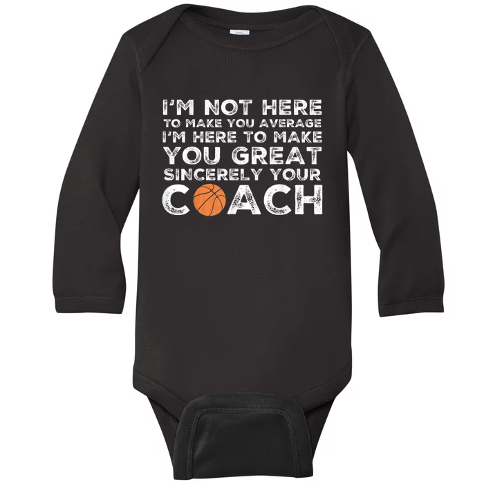 Funny Basketball Coach Basketball Coaching Baby Long Sleeve Bodysuit