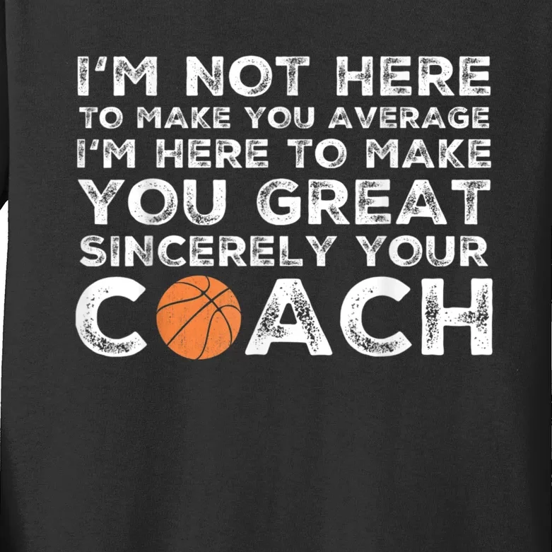 Funny Basketball Coach Basketball Coaching Kids Long Sleeve Shirt