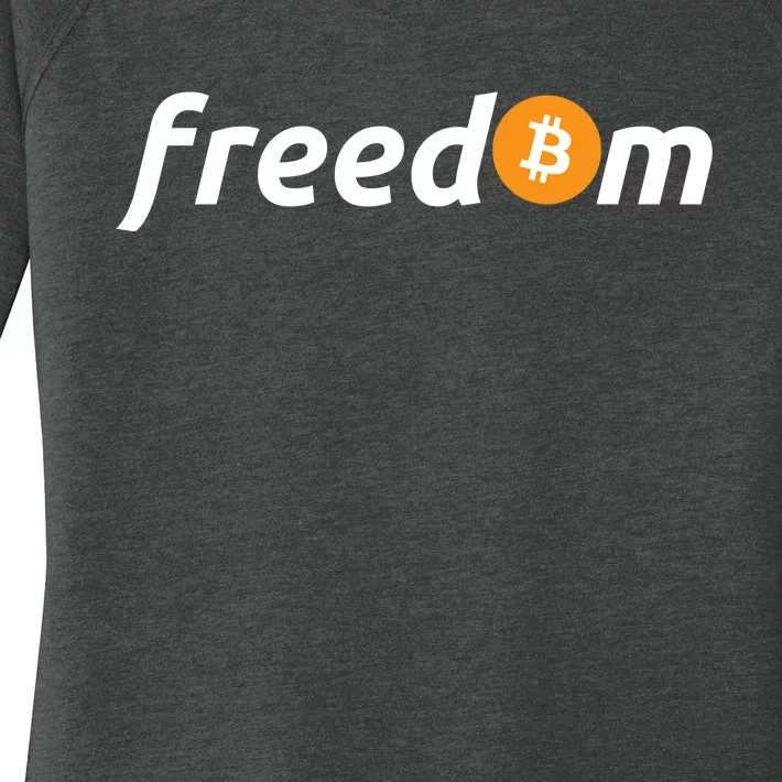 Freedom Bitcoin Crypto Women's Perfect Tri Tunic Long Sleeve Shirt