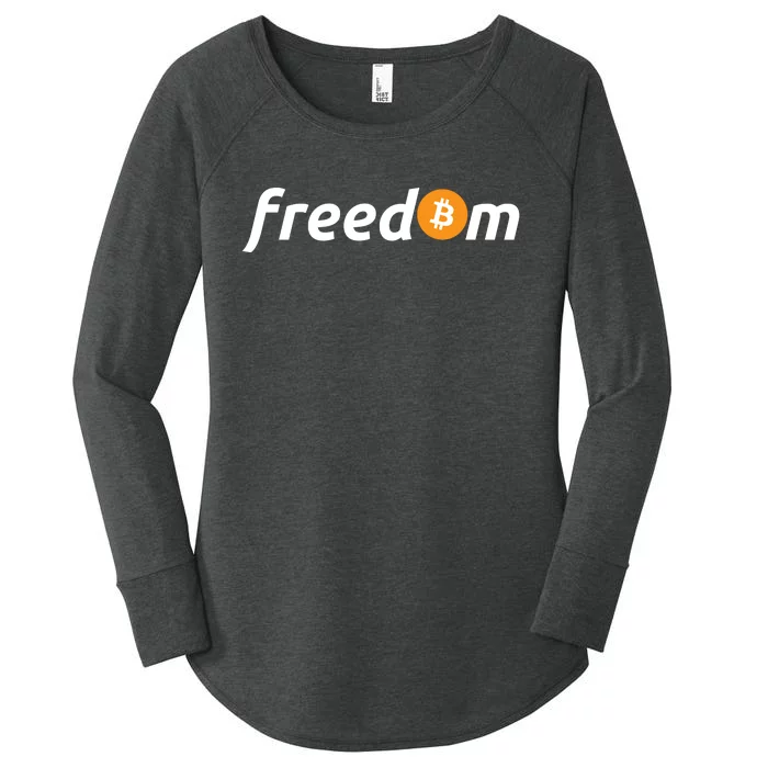 Freedom Bitcoin Crypto Women's Perfect Tri Tunic Long Sleeve Shirt