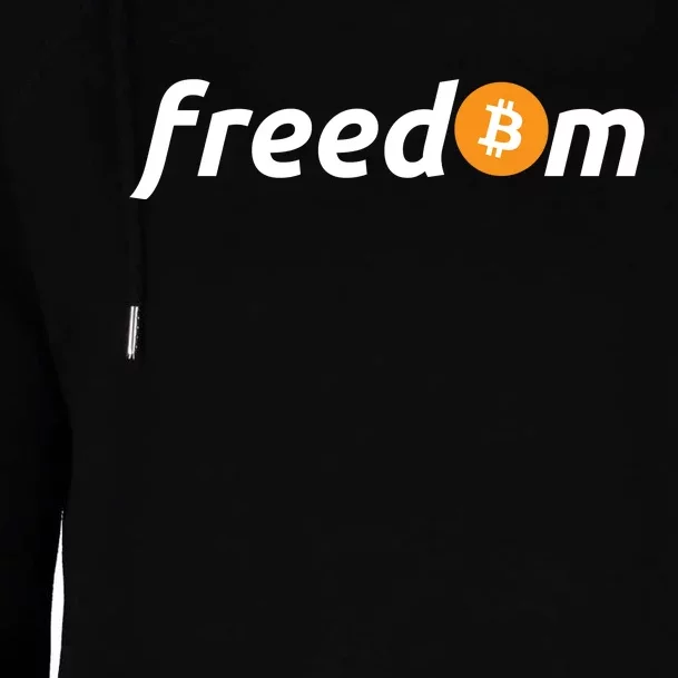 Freedom Bitcoin Crypto Womens Funnel Neck Pullover Hood