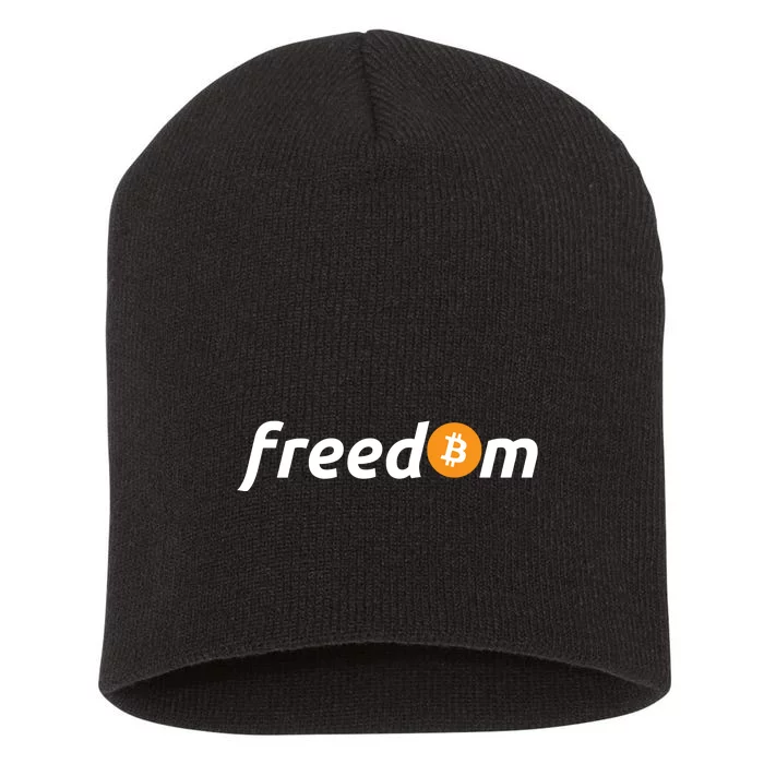 Freedom Bitcoin Crypto Short Acrylic Beanie