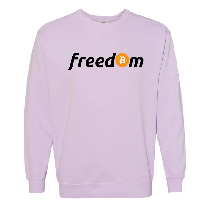 Freedom Bitcoin Crypto Garment-Dyed Sweatshirt