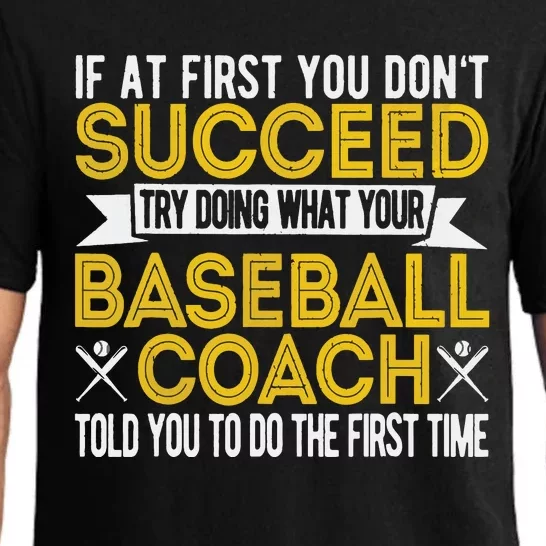 Funny Baseball Coach Baseball Team Coach Retro Pajama Set