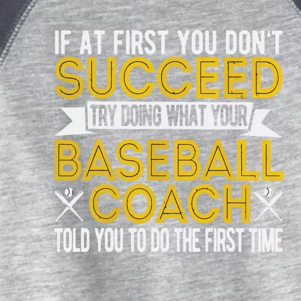 Funny Baseball Coach Baseball Team Coach Retro Toddler Fine Jersey T-Shirt