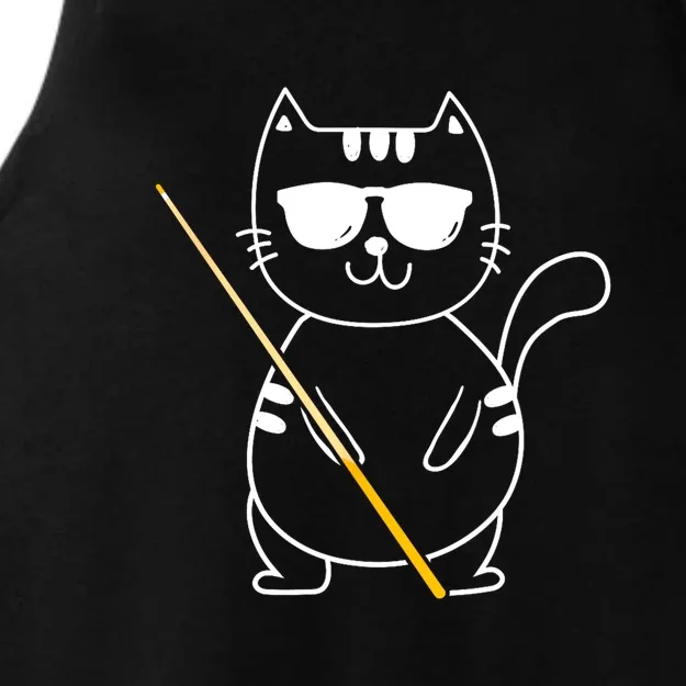 Funny Billiard Cat Billard 8ball Pool Snooker Gift Ladies Tri-Blend Wicking Tank