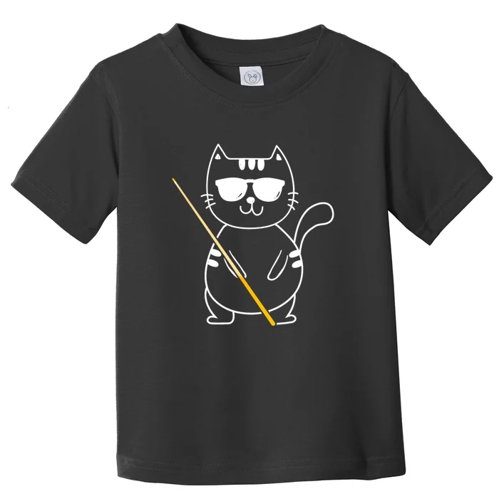 Funny Billiard Cat Billard 8ball Pool Snooker Gift Toddler T-Shirt