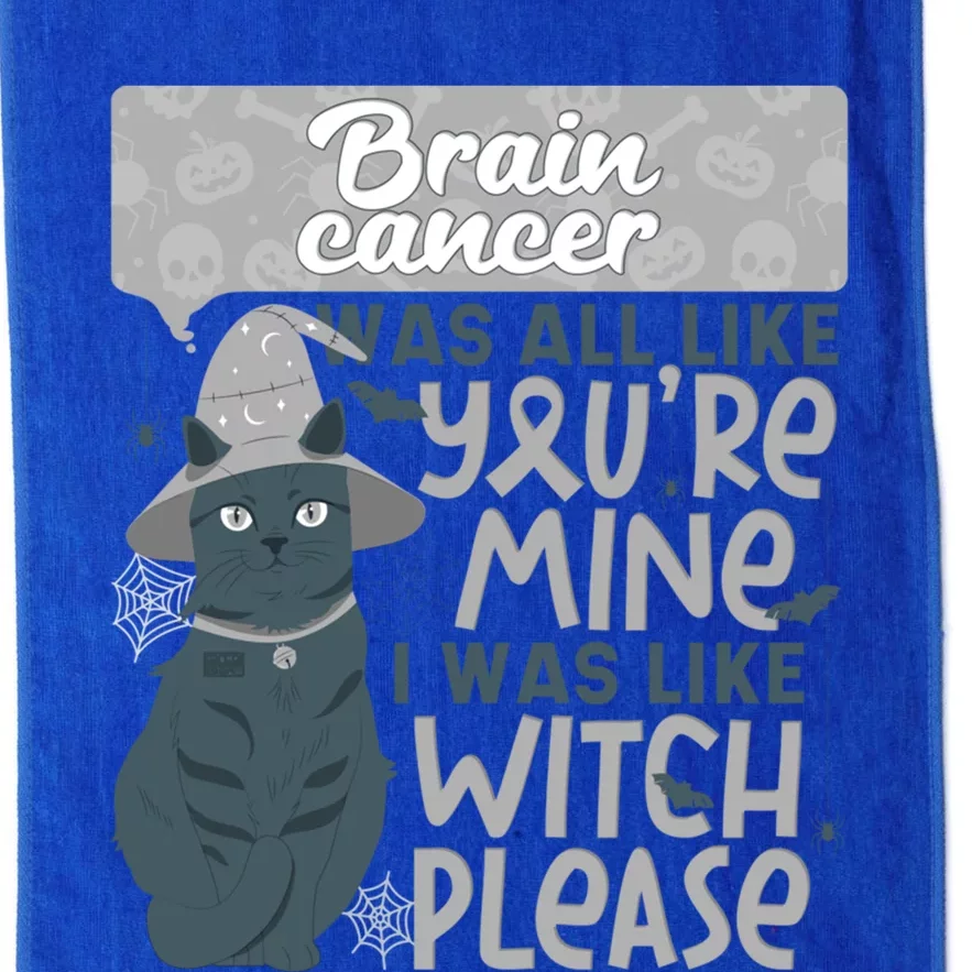 Funny Brain Cancer You're Mine Witch Please Halloween Cat Gift Platinum Collection Golf Towel