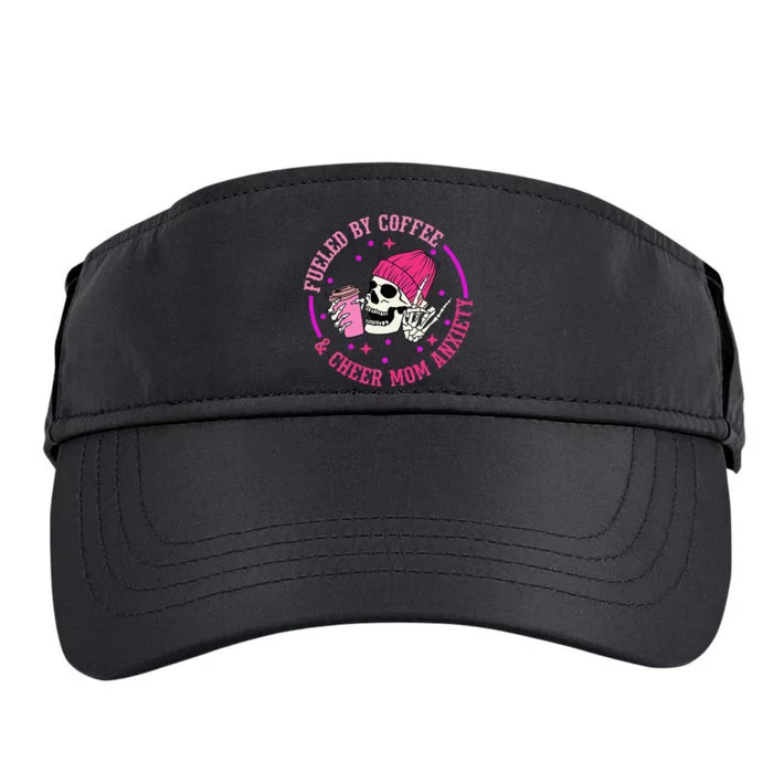 Fueled By Coffee & Cheer Mom Anxiety Adult Drive Performance Visor