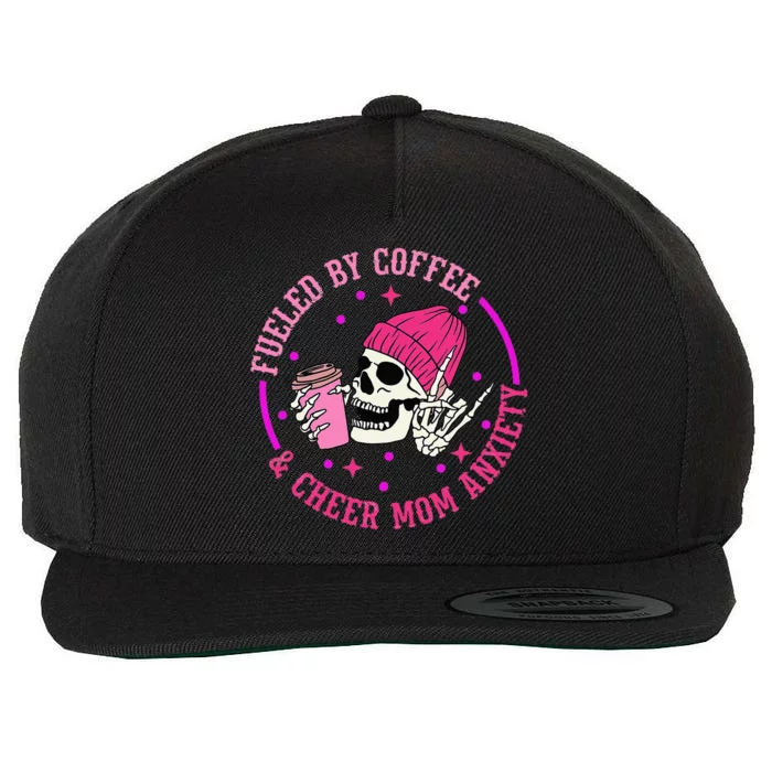 Fueled By Coffee & Cheer Mom Anxiety Wool Snapback Cap