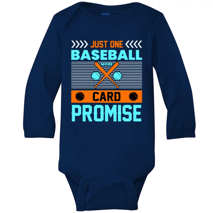 Funny Baseball Card Baby Long Sleeve Bodysuit