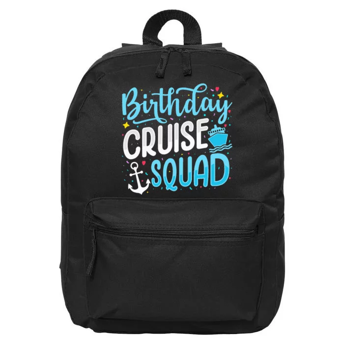 funny Birthday Cruise Squad Cruising Vacation 16 in Basic Backpack